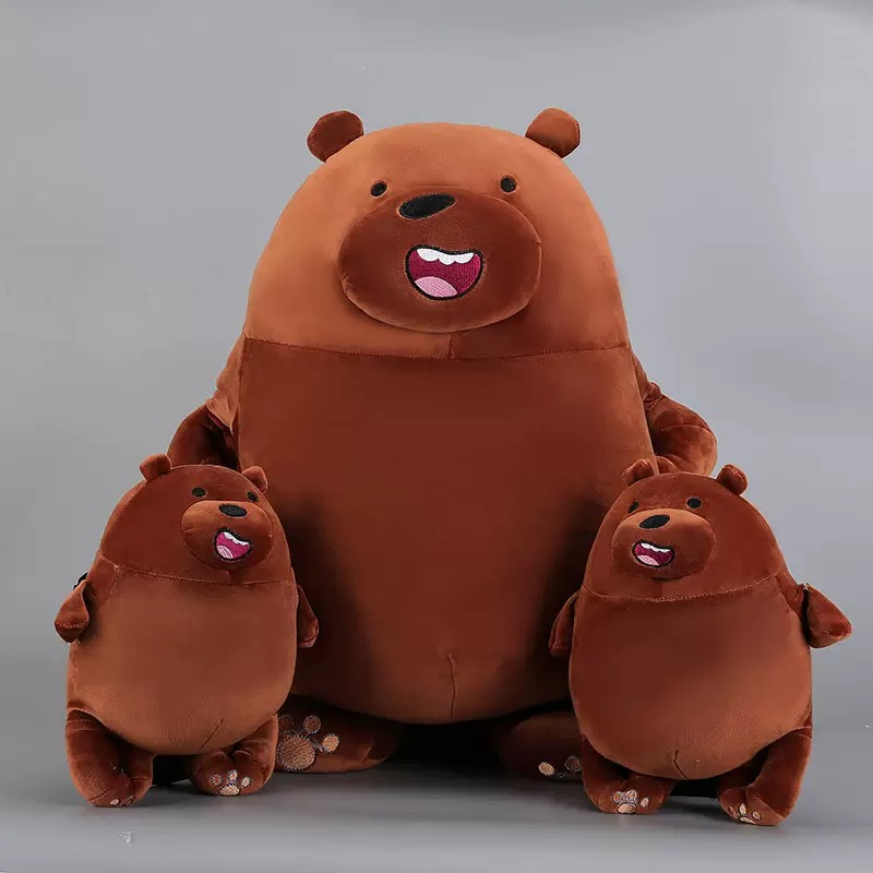 Brown bear butt pad set